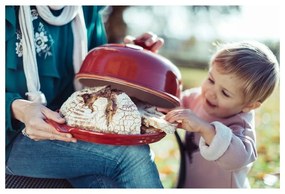 Червена керамична кръгла форма за печене на хляб , ⌀ 28,5 cm - Emile Henry