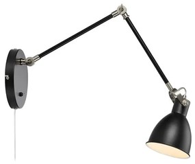 Черна стенна лампа , дължина на рамото 84,5 cm House - Markslöjd
