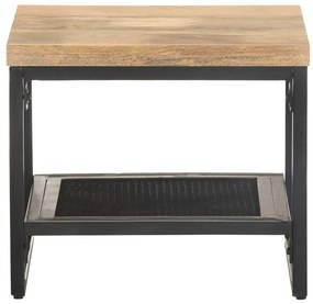 320241 vidaXL Странична маса, 40x40x35 см, мангово дърво масив