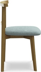 Син трапезен стол от масивна дървесина Ohelo – Makamii