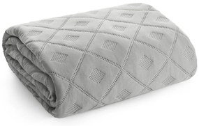 Стилна сива покривка за легло  Ширина: 220 см | Дължина: 240 см