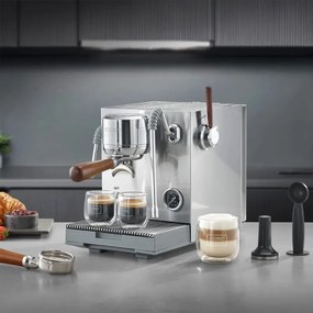 Еспресо машина Caso Design EspressoGourmet Advanced, 3000W, 19 bar, 2 л, ULKA, PID, Манометър, Полупрофесионална, Инокс