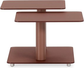 Теракотена стъклена масичка за кафе 54x115 cm Elvi – Marckeric