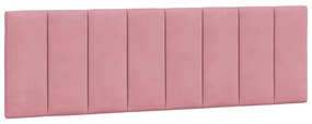 374680 vidaXL Мека табла за легло, розова, 160 см, кадифе