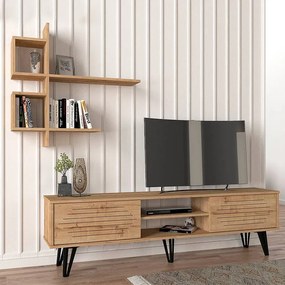 Телевизионен модул Salerno меламин в сапфирен цвят 180x35x51см.