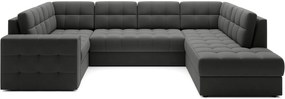 Ъглов диван Bale U-Антрацит-Десен
