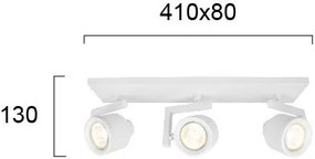 Релса Viokef Magma три-осветително тяло-бял