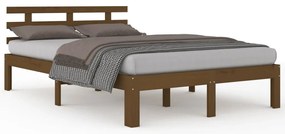 814777 vidaXL Рамка за легло, меденокафява, дърво масив, 200x200 см