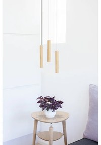 LED висяща лампа с дървен абажур ø 3 cm Chimes - UMAGE