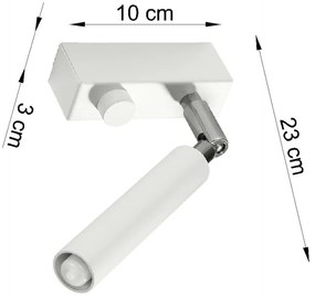 Бял прожектор 10x3 cm Tiden – Sollux