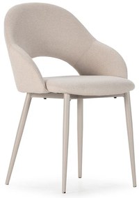 Бежови тапицирани трапезни столове в комплект 2 бр. Lia – Marckeric
