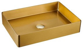 Мивка от неръждаема стомана в златисто 50x35 cm Aurum – Sapho