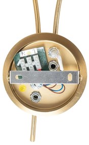 Модерен стенен аплик златен 2-лампи с опушено стъкло - Атина