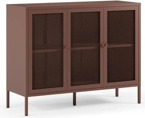 Бордо метален скрин 121x90x40 cm Fayna – Marckeric