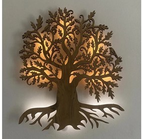 Li-Go 23673/DUB2 - LED стенна декорация LED/10W/5V 20000 mAh 45x55 cm дъб + ДУ