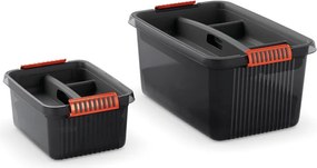 Сив пластмасов разделител за кутия за съхранение 54,5x36x8,5 cm K Latch Box – KIS