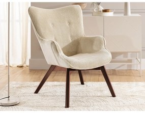 Бежово кресло от рипсено кадифе Niko – Ropez