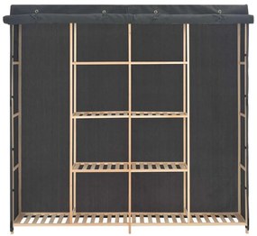 248199 vidaXL Гардероб, сив, 173x40x170 см, текстил