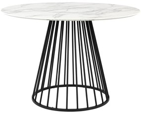 Кръгла маса за хранене с мраморен плот ø 110 cm Floris - White Label