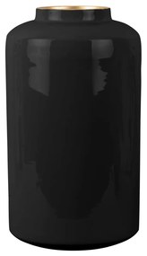 Голяма ваза от черен емайл, височина 33 cm - PT LIVING