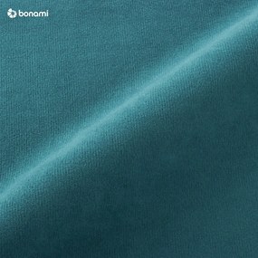 Ъглов разтегателен диван от тюркоазено кадифе (десен ъгъл) Sweet Harmony - Miuform