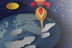Картина на платно – Ура в космоса