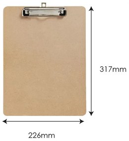 Дървен клипборд без капак, MDF Yosogo, А4