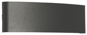 Външна стенна лампа тъмно сива с LED 10-светлина IP54 - Silly