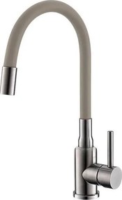 ALVEUS 1144429-Смесител за мивка с гъвкав излив MINTAS 34 cm неръждаема стомана/бежов
