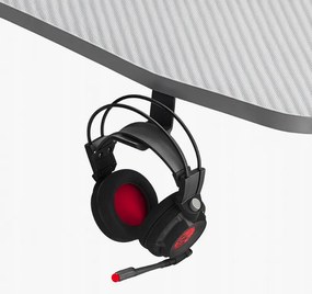 Бяла геймърска PC маса с RGB LED осветление Šírka: 140 cm