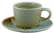 Horecano - Порцеланова чашка 90мл с чинийка 12см RIVER-(ZA0051-2.5-f-RV & ZA0052-4.5-f-RV)