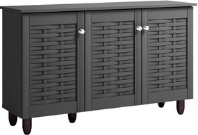 Шкаф за обувки Warren 3D-Тъмно сив