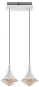 LED Пендел 2xLED/9W/230V бял