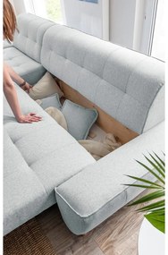 Светлосив разтегателен диван променлив ъглов диван Dazzling Daisy - Miuform