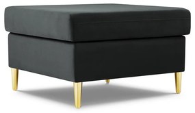 Тъмносива кадифена табуретка Kyoto – Cosmopolitan Design