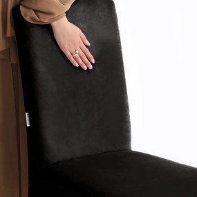 Черно ластично покривало за стол 48 cm Sento – Restilo