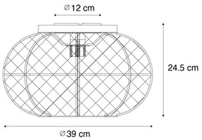 Ориенталска таванна лампа кафява - Rob