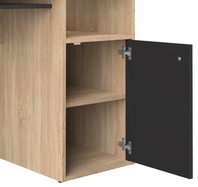 Работна маса с дъбов плот 50x115 cm Oxford - TemaHome