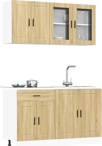 3314874 vidaXL Комплект кухненски шкафове от 4 части "Porto", дъб Сонома, инженерно дърво