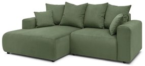 Зелен кадифен ъглов диван Enjoy – Bobochic Paris