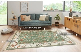 Килим от вискоза в зелено и кремаво 160x230 cm Oriental – Nouristan