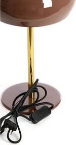 Кафява настолна лампа с метален абажур (височина 34 cm) Surin – Light &amp; Living