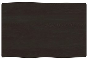 363995 vidaXL Плот за маса тъмнокафяв 60x40x2 см обработен масивен дъб