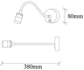 Черна LED стенна лампа Reading – Opviq lights
