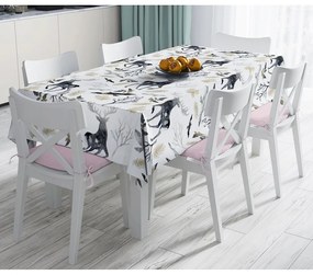 Коледна покривка за маса с памучна смес Winter Forest, 140 x 180 cm Christmas - Minimalist Cushion Covers