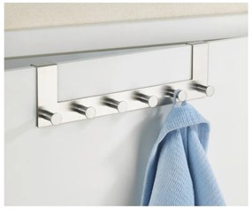 Сребриста матова закачалка за врата с 6 кукички Celano - Wenko