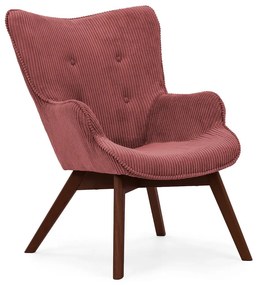 Червено кресло от рипсено кадифе Niko – Ropez