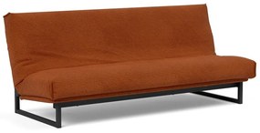 Оранжев сгъваем диван от рипсено кадифе 200 cm Fraction – Innovation