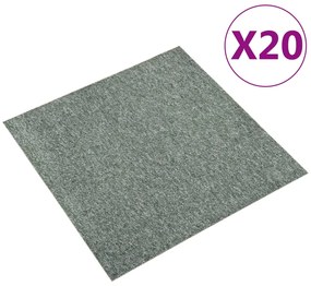 Sonata Килимни плочки за под, 20 бр, 5 м², 50x50 см, зелени