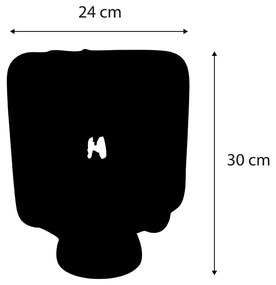Japandi настолна лампа черна с бял абажур - Nori
